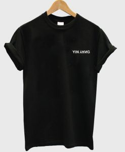 yin yang font t-shirt