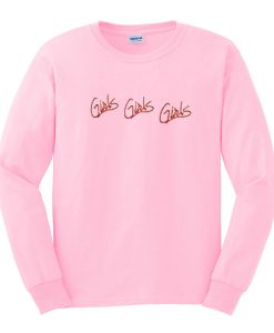 girls girls girls pink sweatshirt