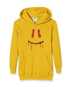 skull smiley face hoodie