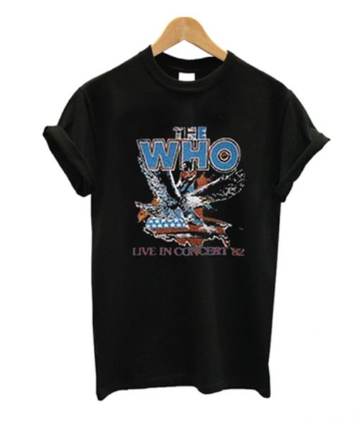 the who live in concert 82 t-shirt