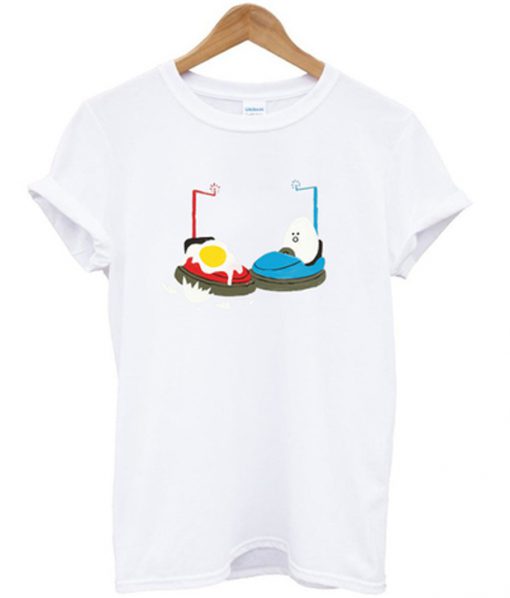 bumper car egg t-shirt