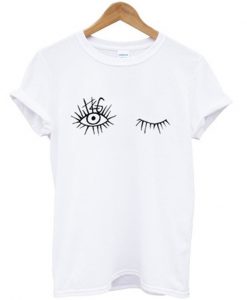 funny wink eyes t-shirt