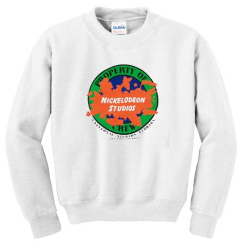 property of nickelodeon studios crew sweatshirt