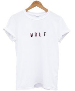 wolf font t-shirt