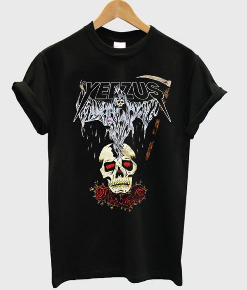 yeezus death skull t-shirt