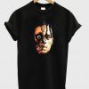 half skull face t-shirt