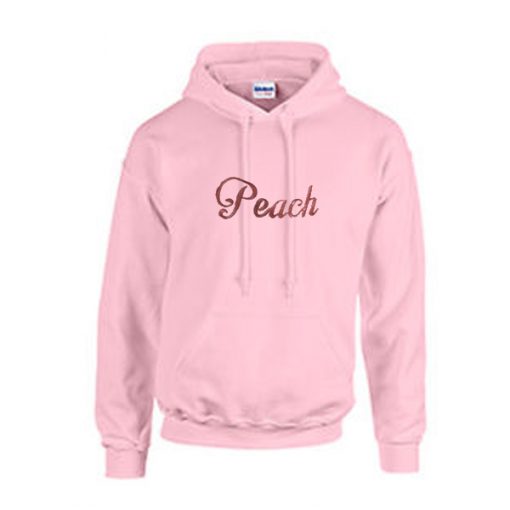 peach font hoodie