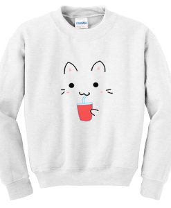 cute kawaii cat sweatshirt