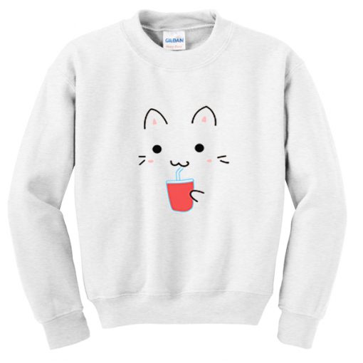 cute kawaii cat sweatshirt