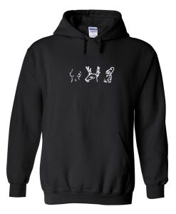 line deer christmas hoodie