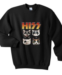 hiss kiss cats kittens rock sweatshirt