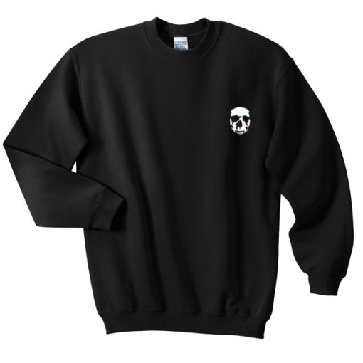 skeleton face sweatshirt