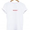 woman font t-shirt