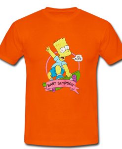 bart simpson skateboard tshirt