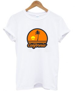 california sunset beach t-shirt