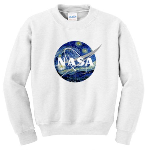 nasa logo van gogh sweatshirt