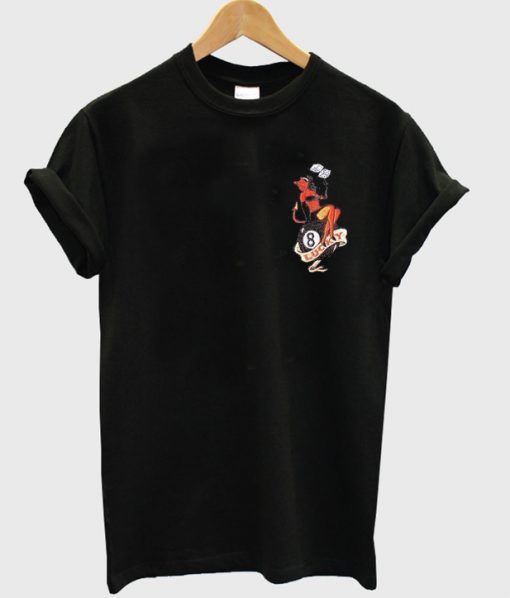 devil lucky 8 t-shirt