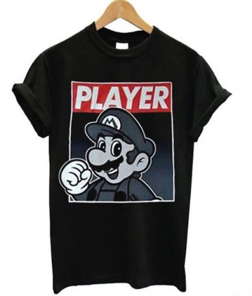 super mario player t-shirt