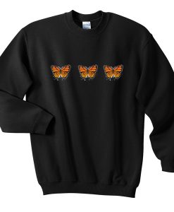 three butterfly sweatshirt