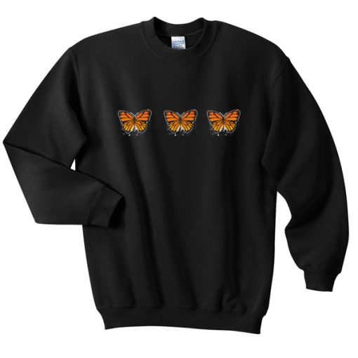 three butterfly sweatshirt