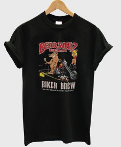 bear whiz beer biker brew t-shirt