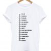 beard length chart t-shirt