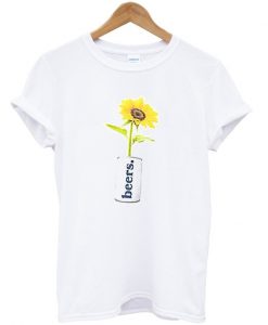 beers with sun flower t-shirt