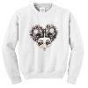 flower hair sweatshirt