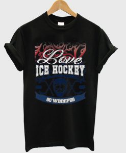 love ice hockey t-shirt