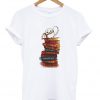 owl and books t-shirt