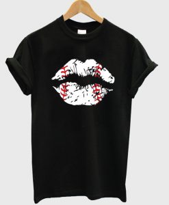 baseball lips t-shirt