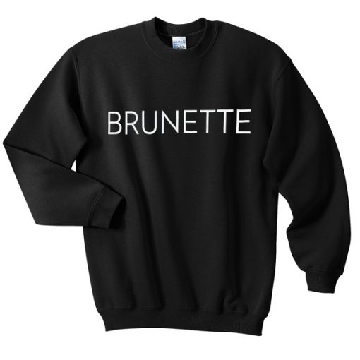 brunette sweatshirt