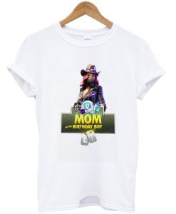 mom on the birthday boy t-shirt