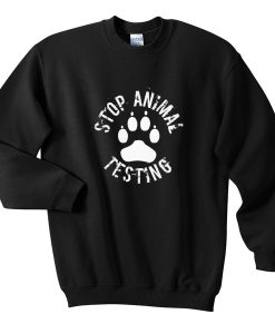 stop animal testing sweatshirt