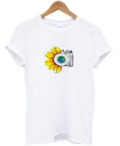 sunflower camera t-shirt