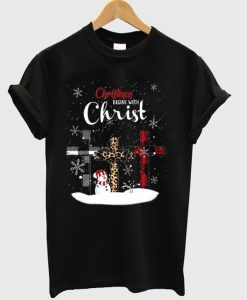 christmas begins with christ t-shirt