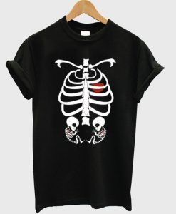 pregnant skeleton t-shirt