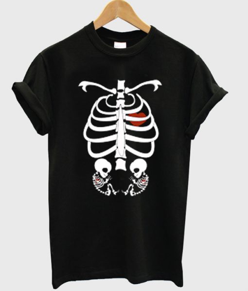 pregnant skeleton t-shirt