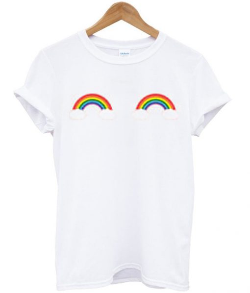 rainbow boobs tshirt