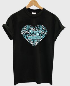 sewing heart t-shirt