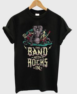 the band with rocks in t-shirt