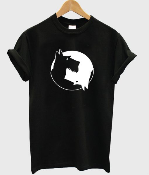 yin yang dog t-shirt