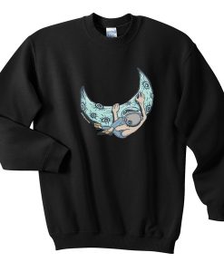 astronaut climbing the moon sweatshirt