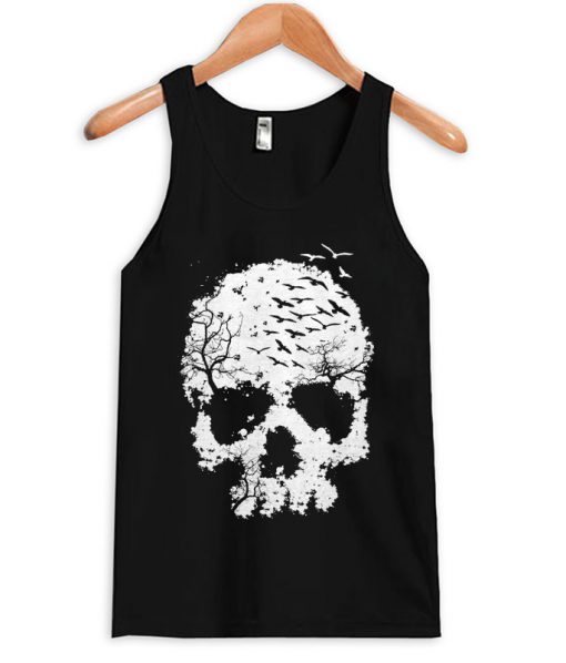 halloween skull tank top