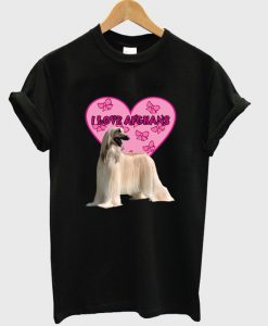 i love afghans dog t-shirt