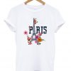 paris eiffel flower t-shirt