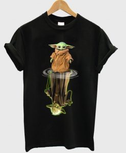 baby yoda waer mirror reflection yoda t-shirt