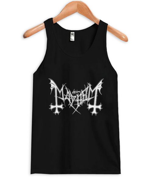 mayhem logo tank top