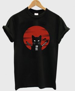 ninja cat japanese t-shirt