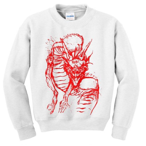 red japanese dragon sweatshirt